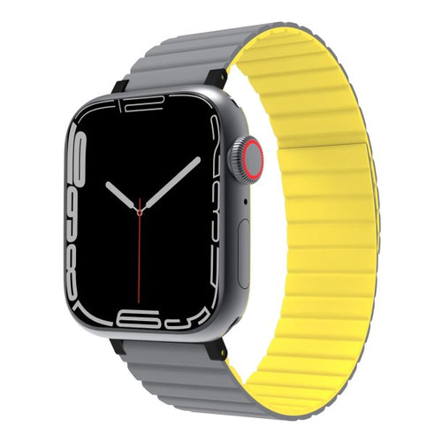 Apple Watch JCPal Silicone Magnetic Watch Band - Grey/Yellow