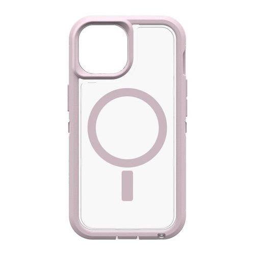 iPhone 15/14/13 Otterbox Defender XT w/ MagSafe Clear Series Case - Clear/Pink - Mountain Frost