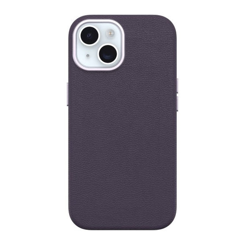 iPhone 15/14/13 Otterbox Symmetry Cactus Leather w/MagSafe case - Purple (Plum Luxe)