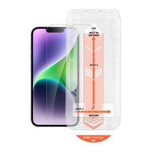 HyperGear HD Tempered Glass Screen Protector w/ Easy Installation Applicator Tray