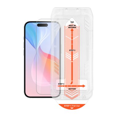 HyperGear HD Tempered Glass Screen Protector w/ Easy Installation Applicator Tray