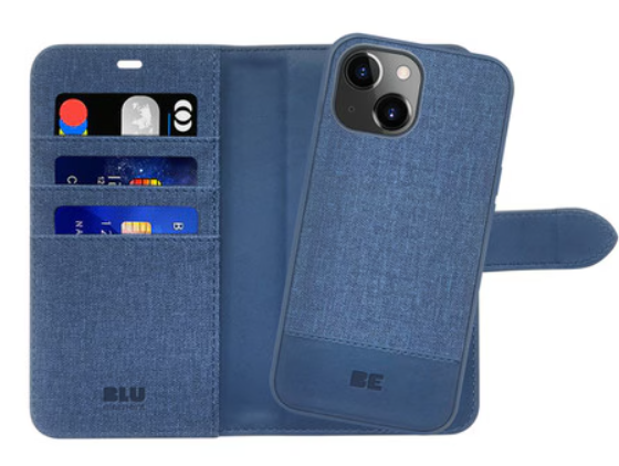 Blu element Folio 2 in 1 Case with MagSafe Lazuli Blue for iPhone 15/14/13