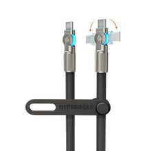 Load image into Gallery viewer, HyperGear 6 ft. 180cm USB-C to USB-C Chunky 180 Rugged Cable w/Rotating Connectors
