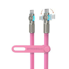Load image into Gallery viewer, HyperGear 6 ft. 180cm USB-C to USB-C Chunky 180 Rugged Cable w/Rotating Connectors